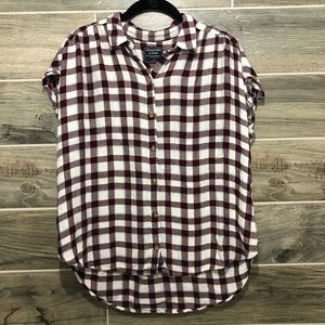 Abercrombie & Fitch Short Sleeve Plaid Flannel